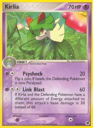 Kirlia 032/101 [Dragon Frontiers]  - Reverse Holofoil